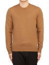 Crew Neck Wool Knit Top Brown - DRUMOHR - BALAAN 2