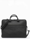 Intrecciato Calfskin Business Briefcases Black - BOTTEGA VENETA - BALAAN 4