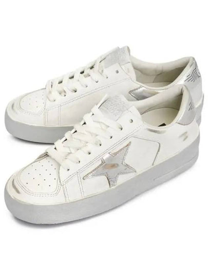 Stardan Silver Tab Low Top Sneakers White - GOLDEN GOOSE - BALAAN 2