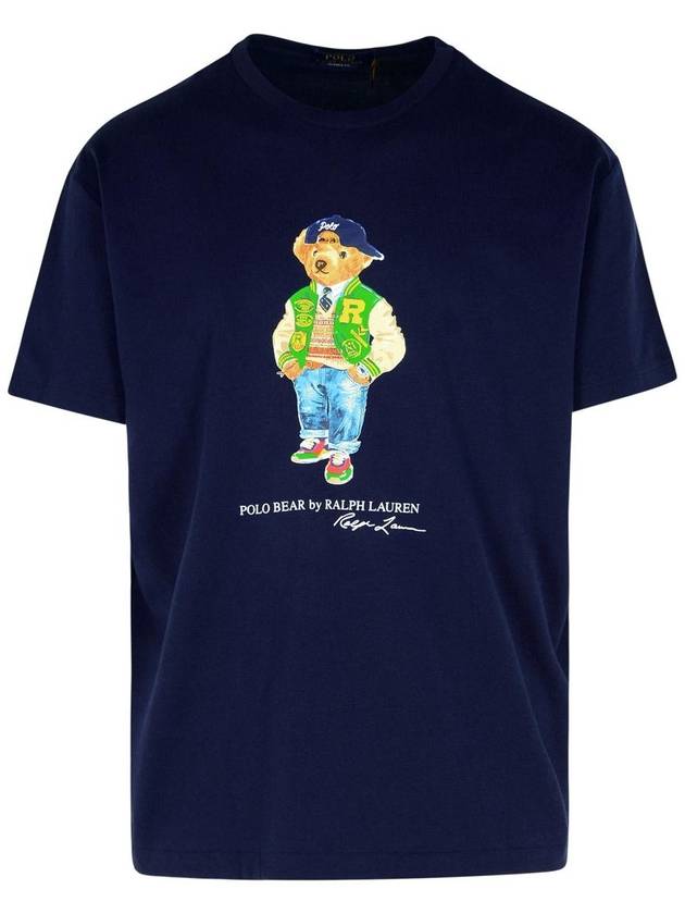 Polo Ralph Lauren 'Bear' Navy Cotton T-Shirt - POLO RALPH LAUREN - BALAAN 1