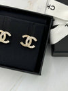 CC logo quilted crystal earrings gold ABB974 - CHANEL - BALAAN 4