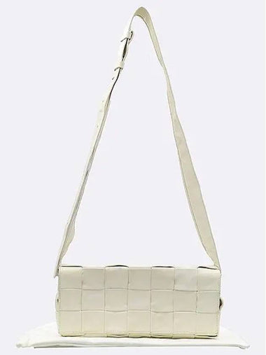 629068 White Intrecciato Stretch Cassette Crossbag - BOTTEGA VENETA - BALAAN 1