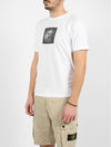 Garment Dyed Institutional One Print Cotton Jersey Short Sleeve T Shirt White - STONE ISLAND - BALAAN 4