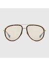 Eyewear Aviator Frame Sunglasses Gold Tone Metal - GUCCI - BALAAN 1