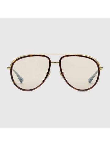 Eyewear Aviator Frame Sunglasses Gold Tone Metal - GUCCI - BALAAN 1