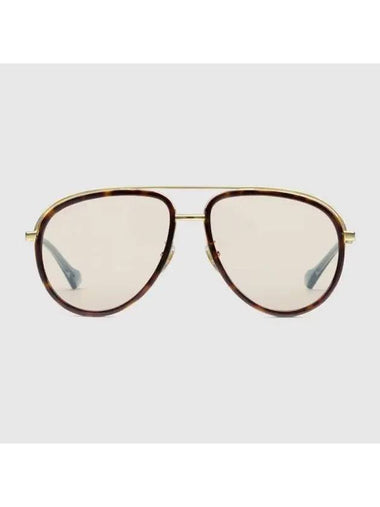 Eyewear Aviator Frame Sunglasses Gold Tone Metal - GUCCI - BALAAN 1