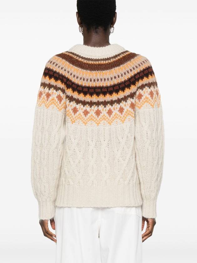 Wool mohair alpaca knit top white - MONCLER - BALAAN 5