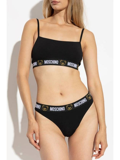 Moschino Logo Thong, Women's, Black - MOSCHINO - BALAAN 2