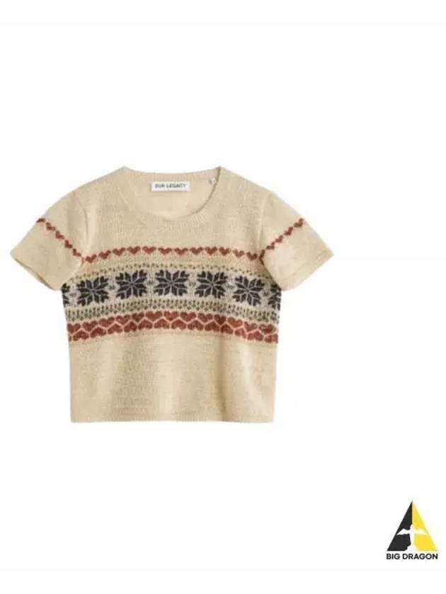 fairisle knitted cropped T shirt W2243KSF - OUR LEGACY - BALAAN 2