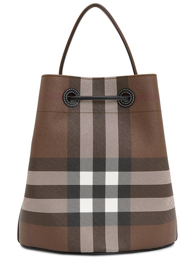 Small TB Bucket Bag Dark Birch Brown - BURBERRY - BALAAN 5