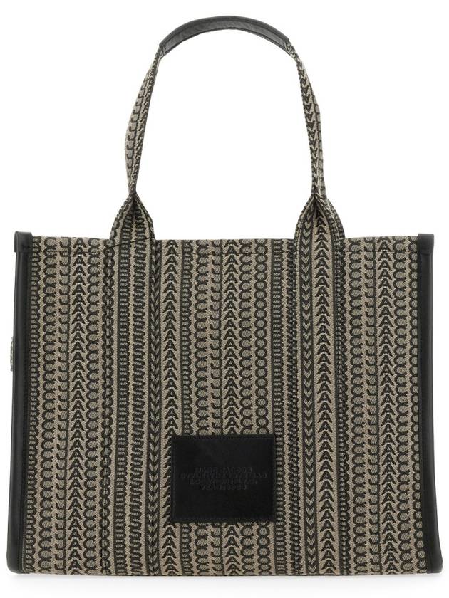 The Monogram Large Tote Bag Black Beige - MARC JACOBS - BALAAN 3