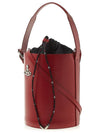 Drawstring Buckle Leather Bucket Bag Red - VIVIENNE WESTWOOD - BALAAN 3