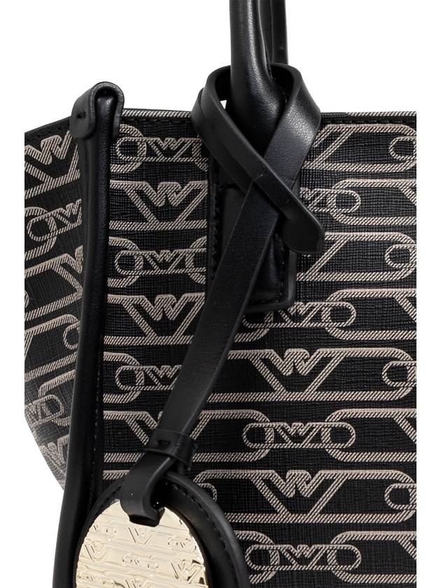 Emporio Armani Shoulder Bag With Monogram, Women's, Black - EMPORIO ARMANI - BALAAN 6