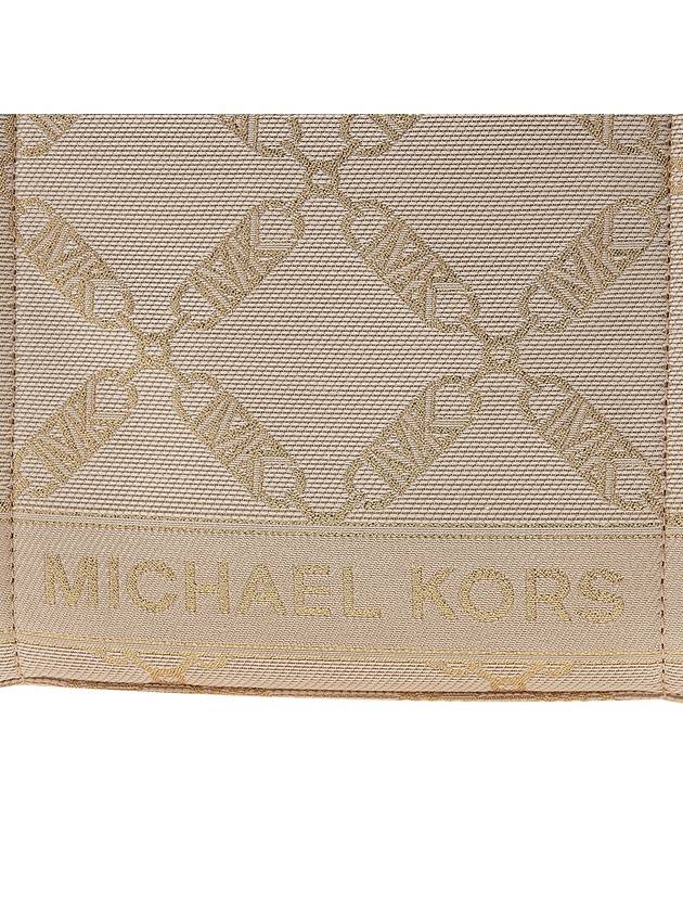 Gigi Monogram Pattern Jacquard Cross Bag Natural - MICHAEL KORS - BALAAN 7