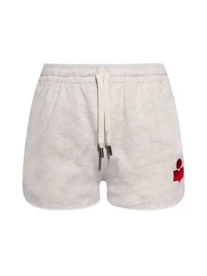 Mifa Logo Print Cotton Shorts Light Grey - ISABEL MARANT - BALAAN 2