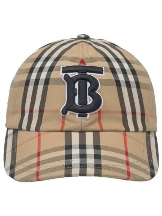 William logo ball cap beige hat - BURBERRY - BALAAN 1