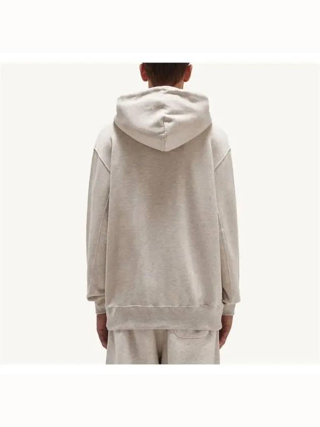 Men's Logo Patch Hoodie Pale Gray - AUTRY - BALAAN 3