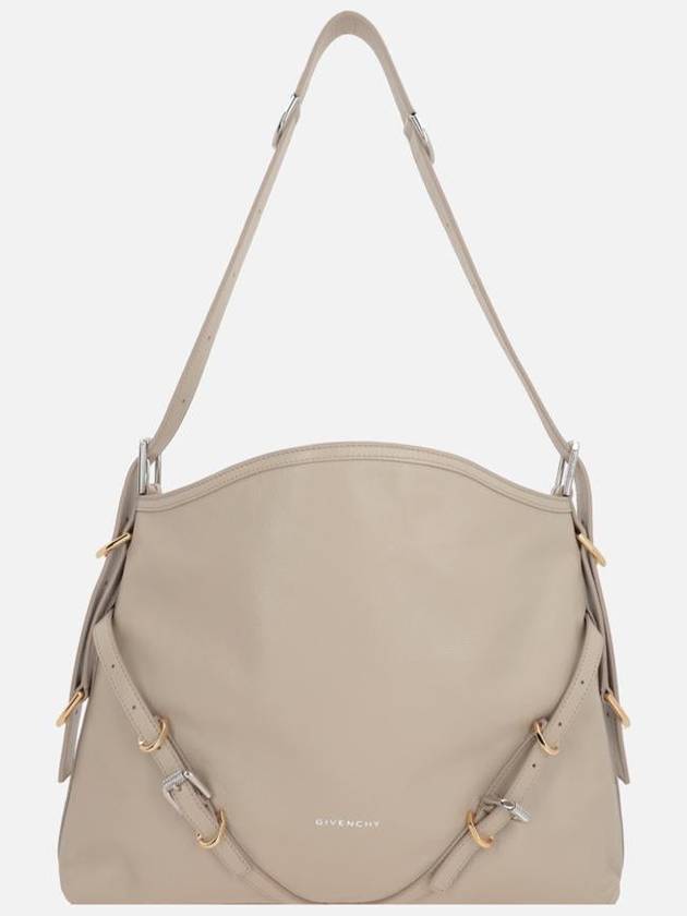 Voyou Medium Leather Shoulder Bag Beige - GIVENCHY - BALAAN 2