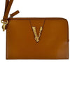 Brown Mini Leather Pouch DP8G975V - VERSACE - BALAAN 1