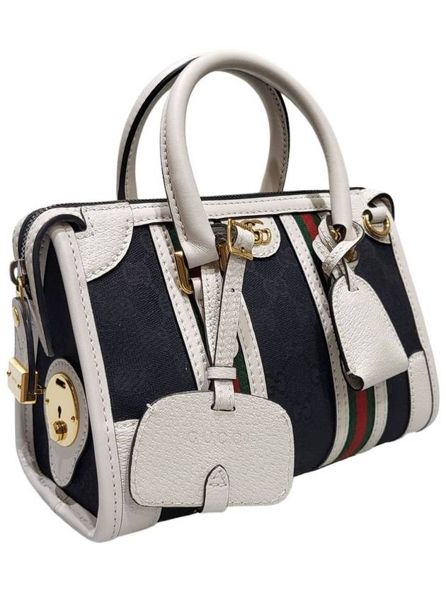 Women s 715771 GG Web Canvas Mini Top Handle Tote Bag Strap - GUCCI - BALAAN 2