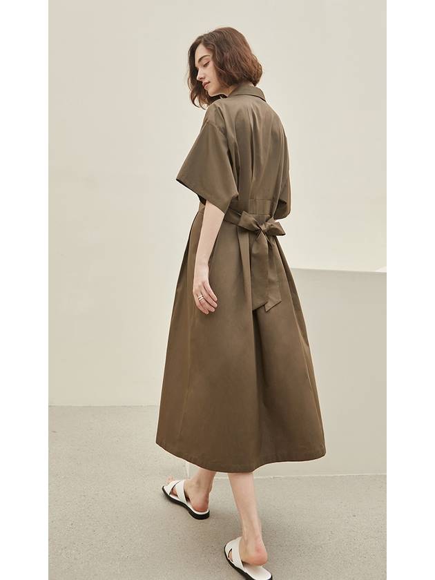 Pintuck Shirt Long Dress Khaki Brown - ARIFF - BALAAN 2