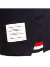 Women's Pique Stripe Rib Gusset Shorts Navy - THOM BROWNE - BALAAN 7