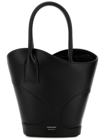 Women's Cut-Out Tote Bag Black - SALVATORE FERRAGAMO - BALAAN 2