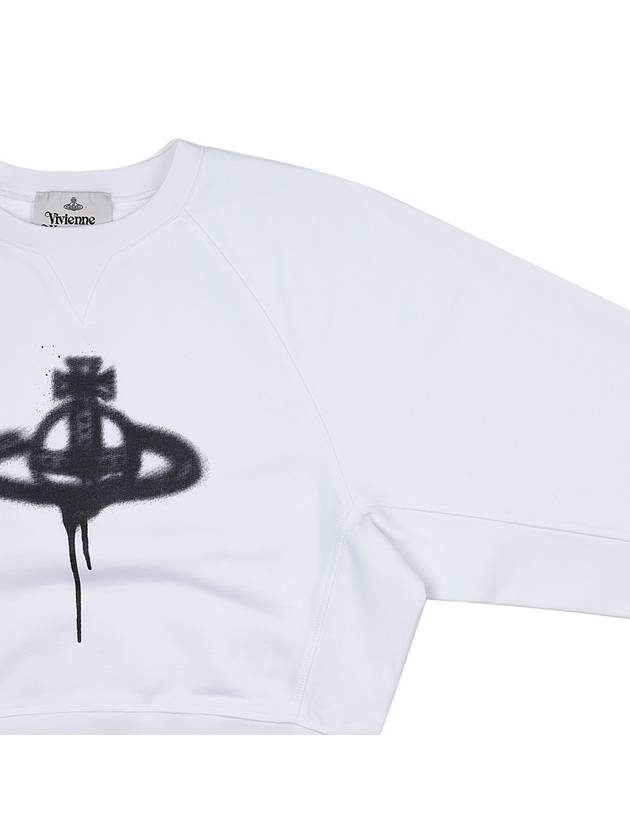 Spray ORB Logo Sweatshirt White - VIVIENNE WESTWOOD - BALAAN 5