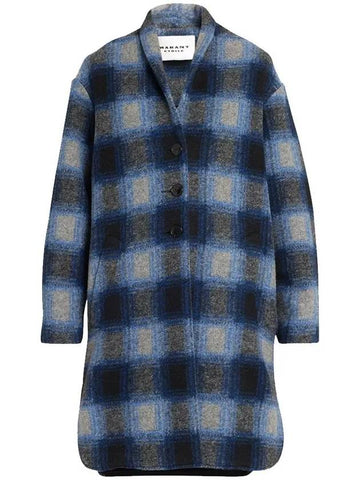 23FW Gabriel Check Wool Coat MA0019FA A3D27E 30NA - ISABEL MARANT - BALAAN 1