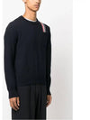 RWB Striped Intarsia Cotton Knit Top Navy - THOM BROWNE - BALAAN 5