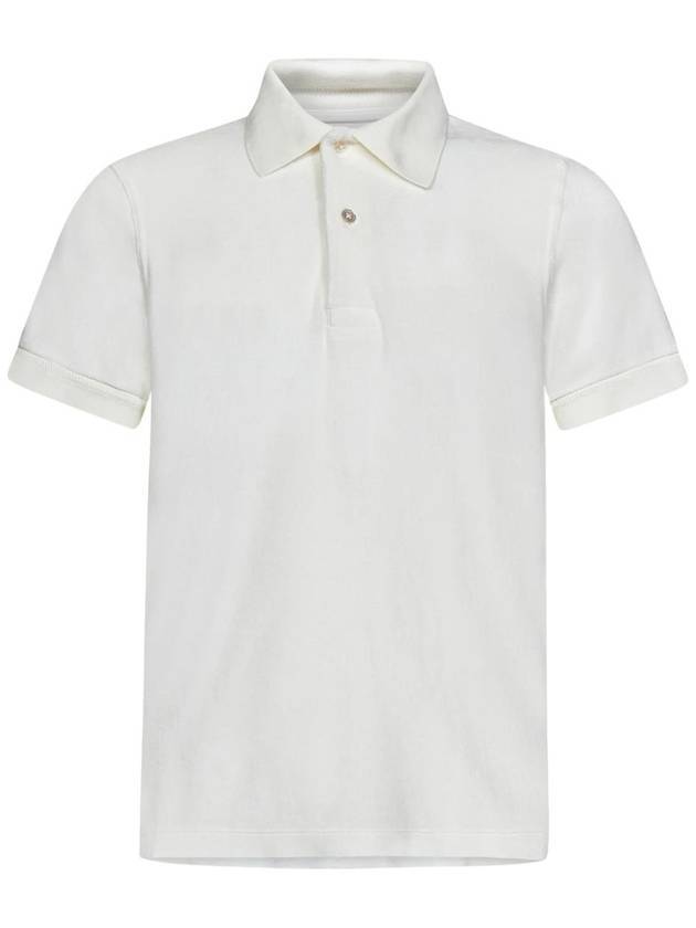 terry cotton short sleeve PK shirt white - TOM FORD - BALAAN 1