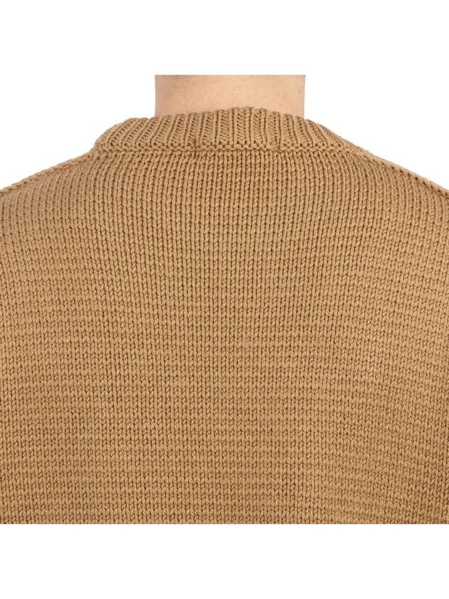 Crew Neck Wool Knit Top Camel - TEN C - BALAAN 8