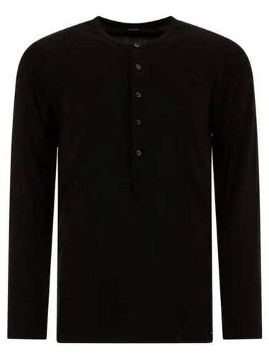 Henry neck cotton blend long sleeve top - TOM FORD - BALAAN 1