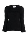 Merino Crisscross Cable Stitch Crewneck Knit Top Navy - THOM BROWNE - BALAAN 2