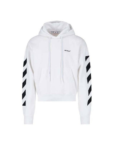 Diagonal Logo Hoodie White - OFF WHITE - BALAAN 1