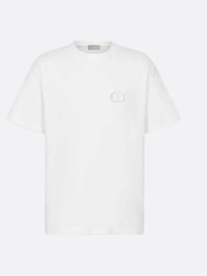 CD Icon Relaxed Fit Organic Cotton Short Sleeve T-Shirt White - DIOR - BALAAN 2