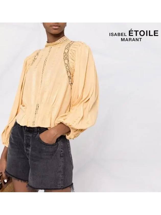 Women's Jessie Puff Sleeve Blouse Honey - ISABEL MARANT ETOILE - BALAAN.