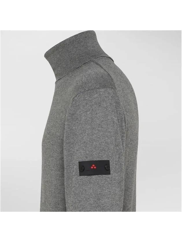 GORRAN Cotton Wool Mix Logo Patch Turtleneck Knit Gray - PEUTEREY - BALAAN 2