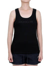 Women's Embroidered Logo Sleeveless Black - MONCLER - BALAAN 3