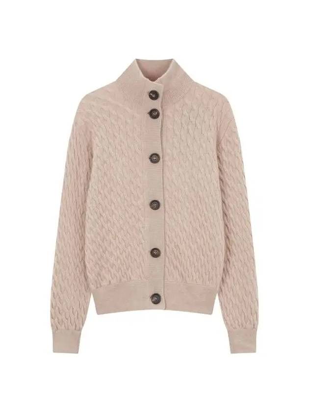 Women s cable knit button up cardigan beige 270958 - BRUNELLO CUCINELLI - BALAAN 1