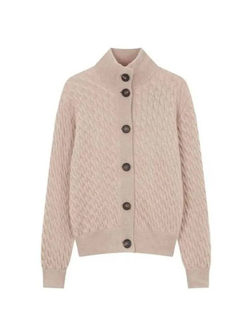 Women s cable knit button up cardigan beige 270958 - BRUNELLO CUCINELLI - BALAAN 1