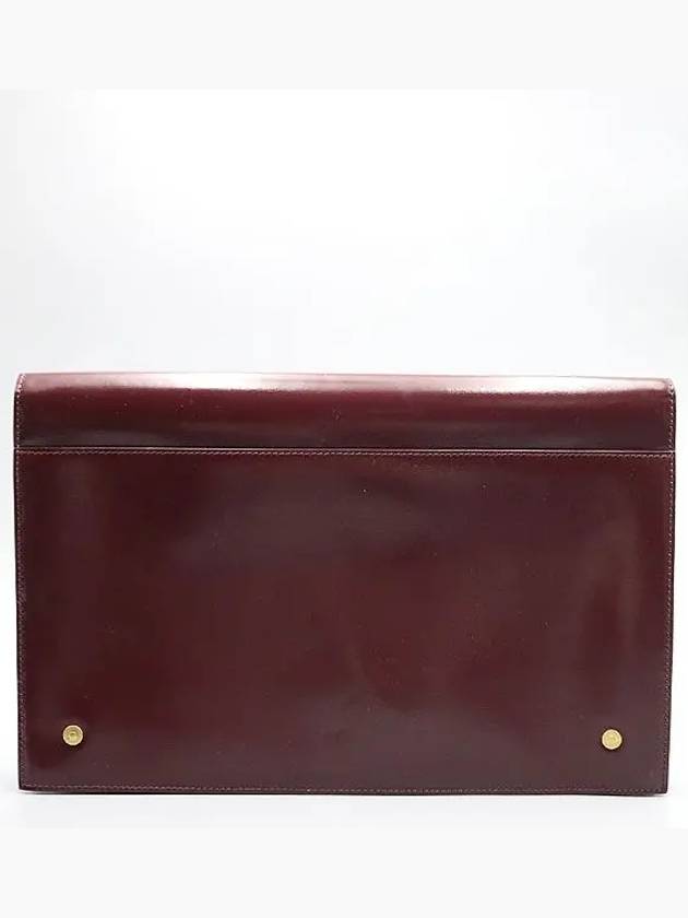 FAC020A Burgundy Fold Over Clutch Key - THOM BROWNE - BALAAN 4