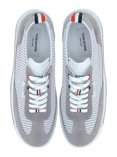 Tech Runner Panel Low Top Sneakers Grey - THOM BROWNE - BALAAN 2