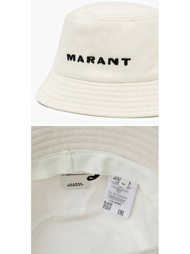 Embroidered Logo Bucket Hat Ecru - ISABEL MARANT - BALAAN 4