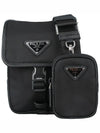 Re-Nylon Saffiano Mini Cross Bag Black - PRADA - BALAAN 3