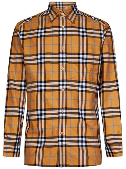 Men's Vintage Check Long Sleeve Shirt Dusty Orange - BURBERRY - BALAAN 2