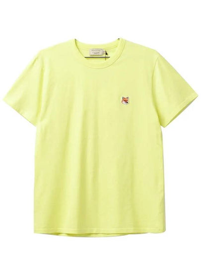 Fox Head Patch Pocket Short Sleeve T-Shirt Lemon Yellow - MAISON KITSUNE - BALAAN 2