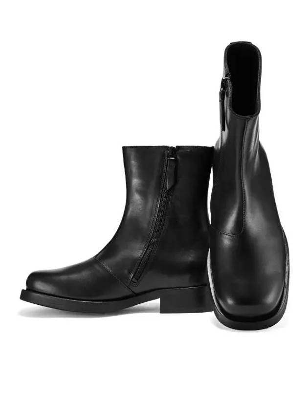 Zipper Camion Leather Ankle Boots Black - OUR LEGACY - BALAAN 4