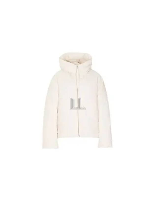 Zipper Hood Padded Down Jacket White - JIL SANDER - BALAAN 2