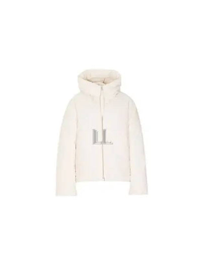 Zipper Hood Padded Down Jacket White - JIL SANDER - BALAAN 2